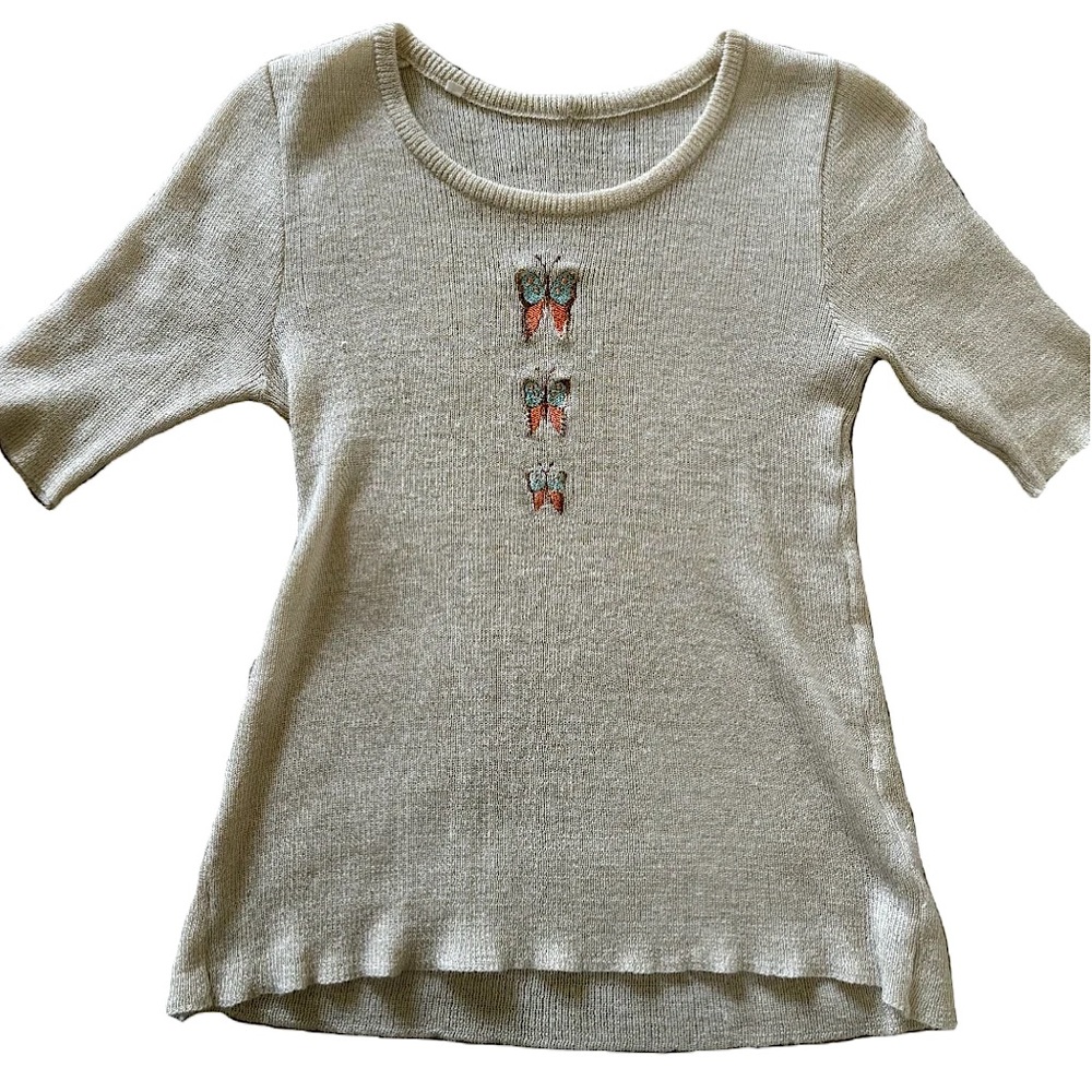 Knit butterfly top